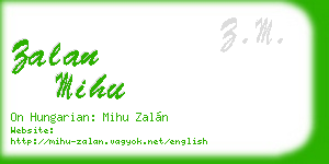 zalan mihu business card